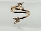 A very special butterfly model ring with natural diamonds 
In red gold (rose gold) new 14K.... * Image - 1