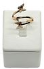 A very special butterfly model ring with natural diamonds 
In red gold (rose gold) new 14K.... * Image - 2