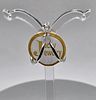 A pair of new 14K white gold hoop earrings, 
diameter 25 mm.... Pair of 14K White Gold Hoop Image - 1
