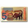 New USA 5 Centigram Texas Longhorn Gold Note.... The note contains 999 pure gold, (24K) 
