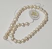 Natural pearl sleeve in a new white shade.... 
Freshwater farming (ready to work with 2 holes) Image - 1