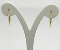 A pair of hoop earrings in a rope design, diameter 23 mm, 
in 14K yellow gold, new.... A pair 