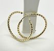 A pair of hoop earrings in a rope design, diameter 23 mm, 
in 14K yellow gold, new.... A pair Image - 1