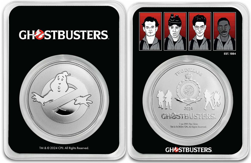 1 oz .999 Pure Silver Ghostbusters Coin
2024 Edition – For Investors and Collectors (Limited 