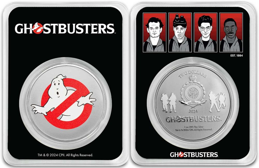 2024 Ghostbusters 1 oz .999 Fine Silver Colored Coin – 
For Investors and Collectors (Limited 