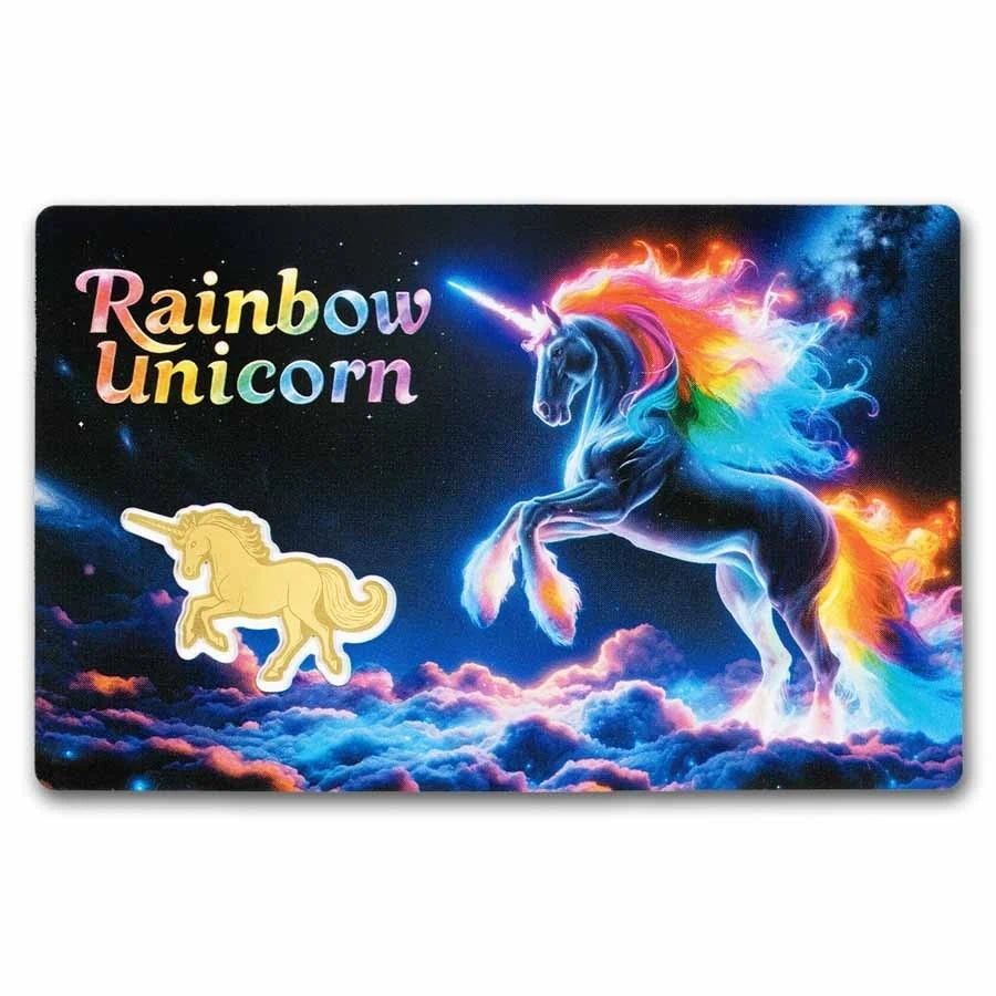 999 pure gold bar in a branded "Unicorn" plastic card
For optimal protection; weighs 1/1000 of 