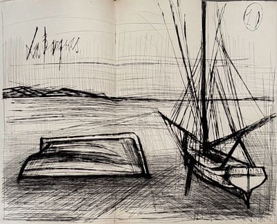 Bernard Buffet (ברנרד בופה). נדיר מאוד: Bernard Buffet(ברנרד בופה), ספר הכולל 16 תחריטים יבשים 