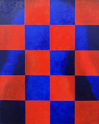 דגנית ברסט. ללא כותרת, שמן על בד, פריז( רובע 18), 50x40 ס"מ, חתום ומתוארך 1992. נושאת מדבקה 