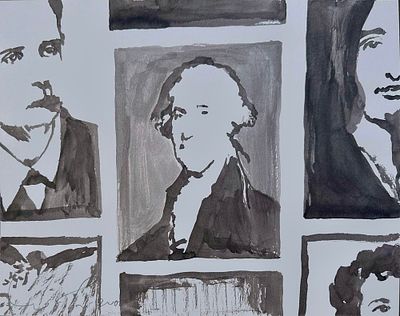 יוסף קריספל. ללא כותרת, צבעי מים על נייר, 30x23 ס"מ, חתום, מקור אוסף פרטי חשוב. יוסף קריספל נולד 