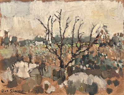 אלי שמיר. נוף, שמן על בד, 30x40 ס"מ, חתום . עבודה איכותית של אחד האמנים הכי חמים בשוק האמנות 