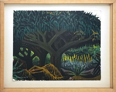 אנה לוקשבסקי. נוף, שמן על נייר, 40X50 ס"מ. אנה לוקשבסקי (נולדה 1975, פולין; חיה ופועלת בישראל) 