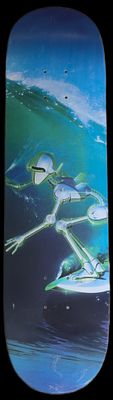 Sorayama – Skateboard Deck, produced by Portfolio.
קרש סקייטבורד בעיצוב האמן היפני Hajime 