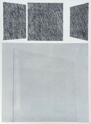 הרמן זיינסטרה - Herman Zeinstra. ליטוגרפיה בשחור לבן, 56x75 ס״מ, חתום בעיפרון וממוספרת 13/30. 