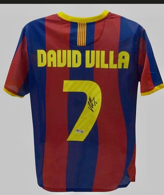 David Villa #7, חתומה על הספרה האחורית ומאומתת ע״י Beckett Authentication. דגם Nike.מצב חדש. חולצ 