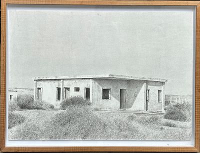 נתן פרניק. נוף, עפרונות על נייר, 78x65 ס"מ, חתום ומתוארך 2021. נולד בשנת 1980. החל לצייר בגיל 14 