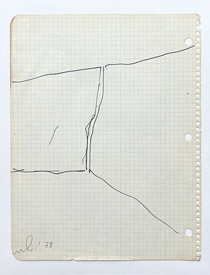 יחיאל שמי . ללא כותרת, עט על נייר, 28x21 ס״מ, חתום ומתוארך 1978. 
יחיאל שמי (Yechiel Shemi 