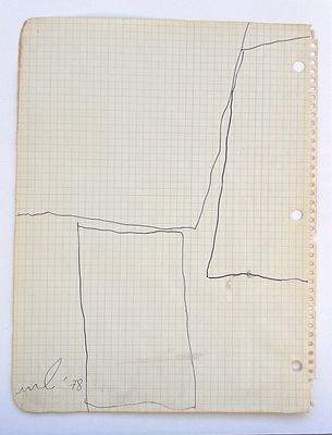 יחיאל שמי . ללא כותרת, עט על נייר, 28x21 ס״מ, חתום ומתוארך 1978. 
יחיאל שמי (Yechiel Shemi 