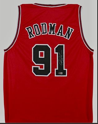 דניס רודמן / Dennis Rodman – גופיית Chicago Bulls מספר 91, חתומה ביד השחקן! מצב חדש, מגיעה עם 