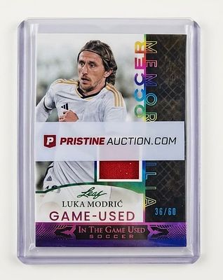 לוקה מודריץ׳ / Luka Modrić – קלף אספנות Game-Used Memorabilia ממוספר 36/60, מסדרת Leaf In The 