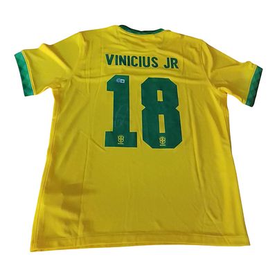 Vin&iacute;cius J&uacute;nior / ויניסיוס ג’וניור – חולצת נבחרת Brazil national football team מספר 18, חתומה 
