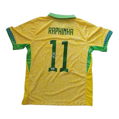 Raphinha / ראפיניה – חולצת נבחרת Brazil national football team מספר 11, חתומה ביד השחקן! חולצת 