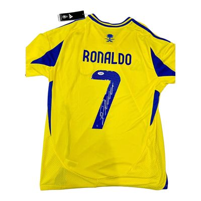 Cristiano Ronaldo / כריסטיאנו רונאלדו – חולצת Al Nassr FC מספר 7, חתומה ביד השחקן! חולצת 