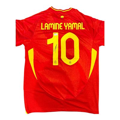 Lamine Yamal / לאמין ימאל – חולצת נבחרת Spain national football team מספר 10, חתומה ביד השחקן! 