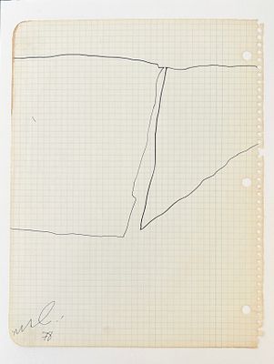 יחיאל שמי. ללא כותרת, עט על נייר, 28x21 ס״מ, חתום ומתוארך 1978. 
יחיאל שמי (Yechiel Shemi 