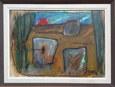 מרסל ינקו. ללא כותרת, שמן על בד צרפתי , 35X50 ס"מ, עבודה איכותית, ממוסגר, שנות ה50\60. 
מרסל 