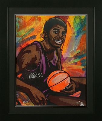 מג’יק ג’ונסון (Magic Johnson) – ליטוגרפיה מאת האמן Blake Jamieson, חתומה ביד השחקן. מהדורה 