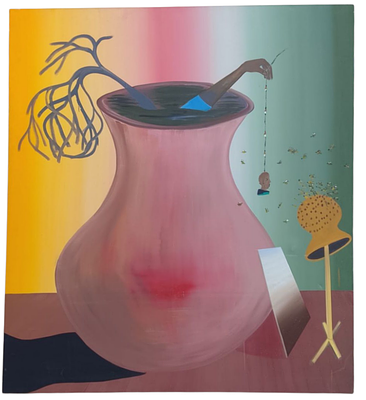 שי אזולאי . ללא כותרת, שמן על בד, ענקית - 2x1.8 מטר, חתום ומתוארך 2017. עבודה איכותית של אמן 