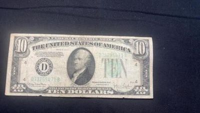 1934 D Ten Dollar Federal Reserve Note