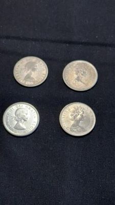 4 Count 1960s Canadian Dimes