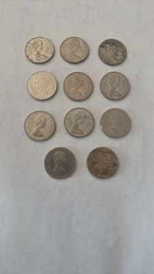 11 Canadian Nickels From 1964-1999