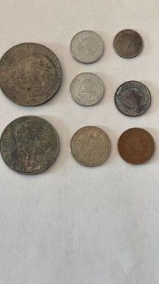 8 Assorted Mexican Coins