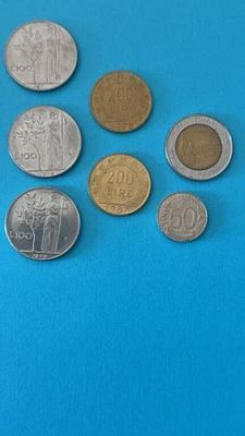7 Assorted Itailian Lire Coins
