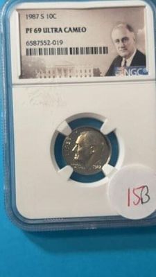 1987 S 10 Cent Pf 69 Ultra Cameo