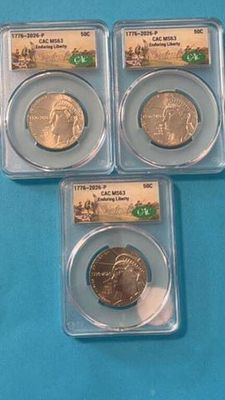 3 1776-2026-p Ms63 Enduring Liberty Half Dollars