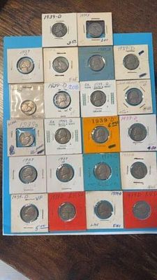 23 1939 D Nickels