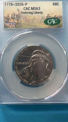 2 1776-2026 P Ms63 Enduring Liberty Half Dollars