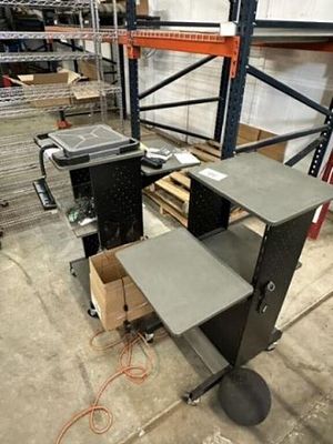 2 Rolling Work Station Carts. Located In Lubbock, Tx