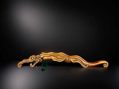 Bokuto / Бокуто Дождевой Дракон (Сontemporary). Самшит; резьба 
Длина: 40 см 
Резчик: Ко Баас 