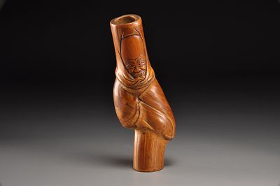 Netsuke / Нэцкэ Фукурокудзю. Япония, середина XIX века, Эдо период. 
Бамбук; резьба 
Высота: 91 