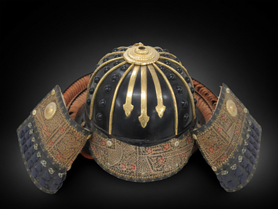 Шлем судзи-кабуто. Многопластинчатый шлем судзи-кабуто, необходимый элемент защитных доспехов 