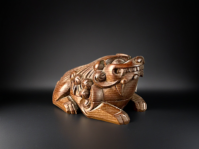 Okimono/Окимоно Карашиши. 
Япония, Такаяма, провинция Хида, период Сёва (1926-1989). 
