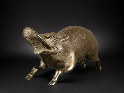 Okimono/Окимоно бегущий Кабан 
Япония, период Мэйдзи (1868–1912) 
Длина: 230 мм. ; высота: 