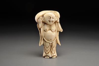Netsuke / Нэцкэ Хотей с мешком сокровищ. Япония, конец XVIII века - начало XIX века , Эдо 