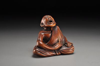 Netsuke / Нэцкэ Профессиональный чихальщик. Япония, Токио, период Мейдзи, вторая половина XIX 