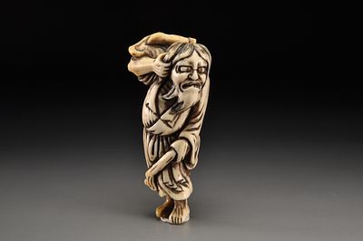 Netsuke / Нэцкэ Теккай Сэннин. Япония, период Мейдзи, конец XIX века. 
Слоновая кость; резьба 