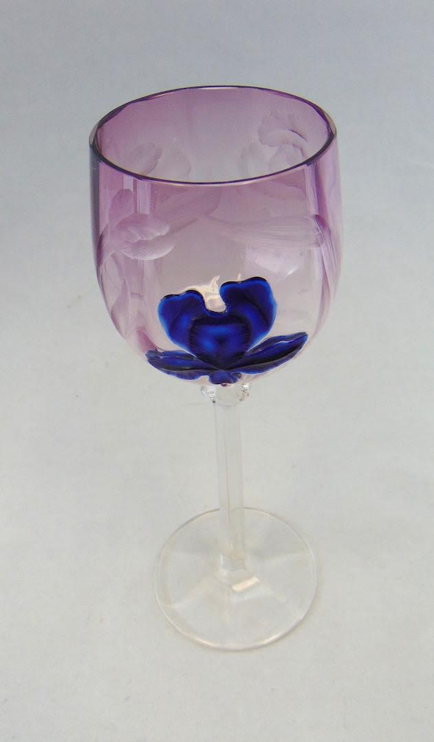 Lot 221: Moser marquetry glass goblet